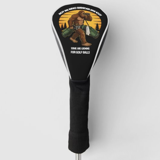 Grappige Bigfoot Golf Hoofdhoes Golfheadcover (Voorkant)
