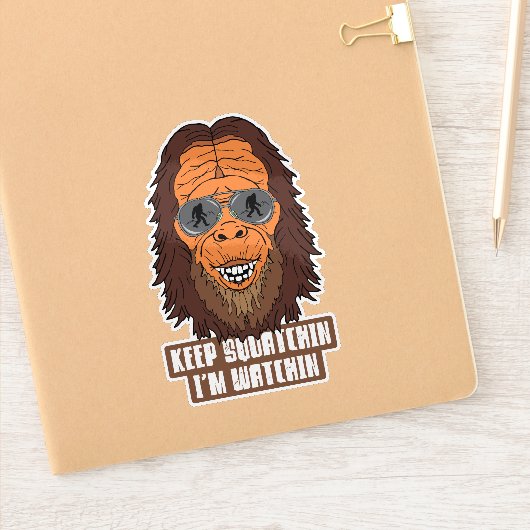 Grappige Bigfoot Gone Squatchin Citaat Sticker (Notitieboek)