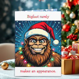 Grappige Bigfoot Grappen Kerstmis Kaart