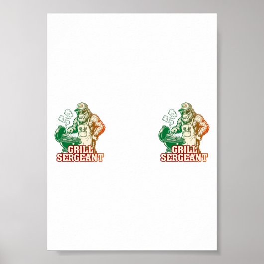 Grappige Bigfoot Grill Sergeant Poster (Voorkant)