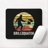 Grappige Bigfoot Grilling Sasquatch Pitmaster Gril Muismat (Met muis)