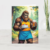 Grappige Bigfoot Happy Birthday voor hem Kaart (Voorkant)