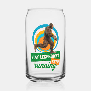 Grappige Bigfoot Hardloop Motivatie Blikvorm Glas