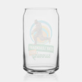Grappige Bigfoot Hardloop Motivatie Blikvorm Glas (Achterkant)