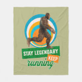 Grappige Bigfoot Hardloop Motivatie Fleece Deken (Voorkant)