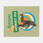 Grappige Bigfoot Hardloop Motivatie Fleece Deken (Voorkant (Horizontaal))