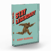 Grappige Bigfoot Hardloop Motivatie Fotoblokken (Links)