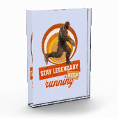 Grappige Bigfoot Hardloop Motivatie Fotoblokken (Links)