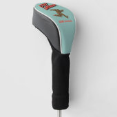 Grappige Bigfoot Hardloop Motivatie Golfheadcover (Schuin)