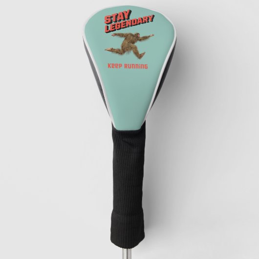Grappige Bigfoot Hardloop Motivatie Golfheadcover (Voorkant)