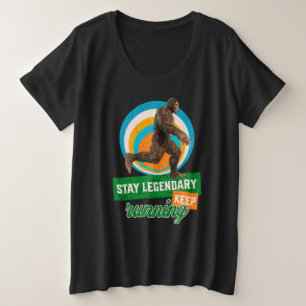 Grappige Bigfoot Hardloop Motivatie Grote Maat T-shirt