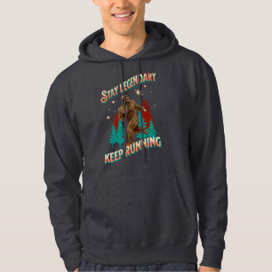 Grappige Bigfoot Hardloop Motivatie Hoodie