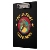 Grappige Bigfoot Hardloop Motivatie Klembord (Links)