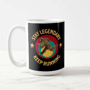 Grappige Bigfoot Hardloop Motivatie Koffiemok
