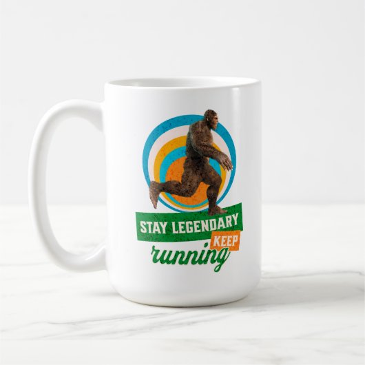 Grappige Bigfoot Hardloop Motivatie Koffiemok (Links)