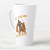 Grappige Bigfoot Hardloop Motivatie Latte Mok (Linkerhoek)