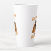 Grappige Bigfoot Hardloop Motivatie Latte Mok (Voorkant)
