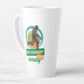 Grappige Bigfoot Hardloop Motivatie Latte Mok (Linkerhoek)
