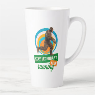 Grappige Bigfoot Hardloop Motivatie Latte Mok