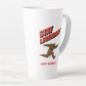 Grappige Bigfoot Hardloop Motivatie Latte Mok (Rechterhoek)
