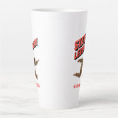 Grappige Bigfoot Hardloop Motivatie Latte Mok (Voorkant)