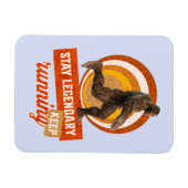 Grappige Bigfoot Hardloop Motivatie Magneet (Horizontaal)