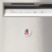 Grappige Bigfoot Hardloop Motivatie Magneet (Insitu (Vaatwasser))