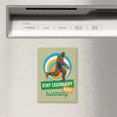 Grappige Bigfoot Hardloop Motivatie Magneet (Insitu (Vaatwasser))