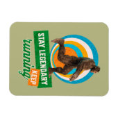 Grappige Bigfoot Hardloop Motivatie Magneet (Horizontaal)