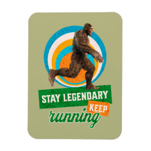 Grappige Bigfoot Hardloop Motivatie Magneet