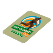 Grappige Bigfoot Hardloop Motivatie Magneet (Linkerzijde)
