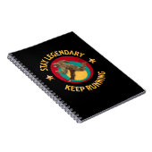 Grappige Bigfoot Hardloop Motivatie Notitieboek (Rechterzijde)