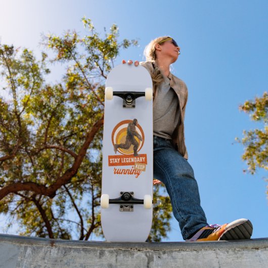 Grappige Bigfoot Hardloop Motivatie Persoonlijk Skateboard (Buiten 1)