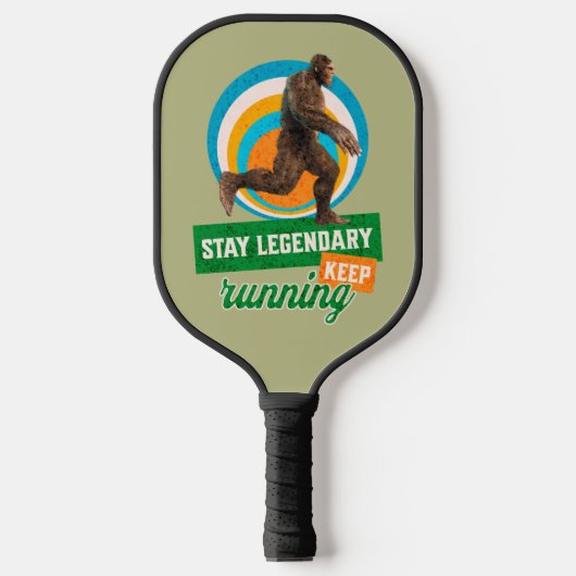 Grappige Bigfoot Hardloop Motivatie Pickleball Paddle (Voorkant)