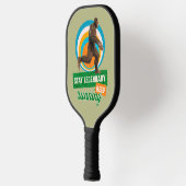Grappige Bigfoot Hardloop Motivatie Pickleball Paddle (Links)