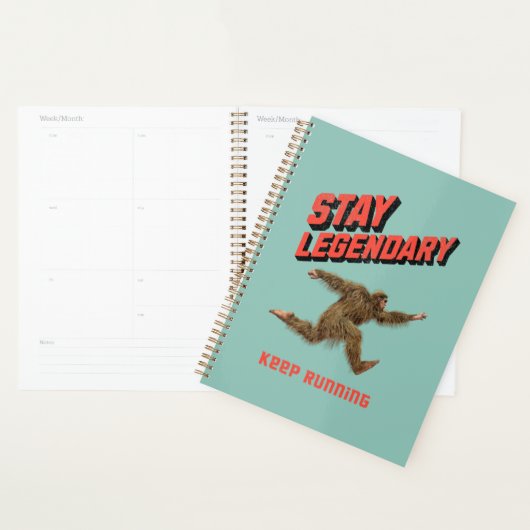 Grappige Bigfoot Hardloop Motivatie Planner (Display)