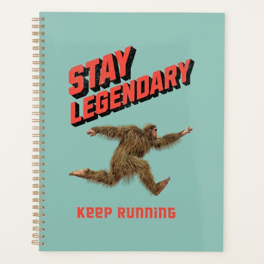 Grappige Bigfoot Hardloop Motivatie Planner (Voorkant)