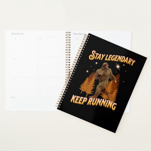 Grappige Bigfoot Hardloop Motivatie Planner (Display)
