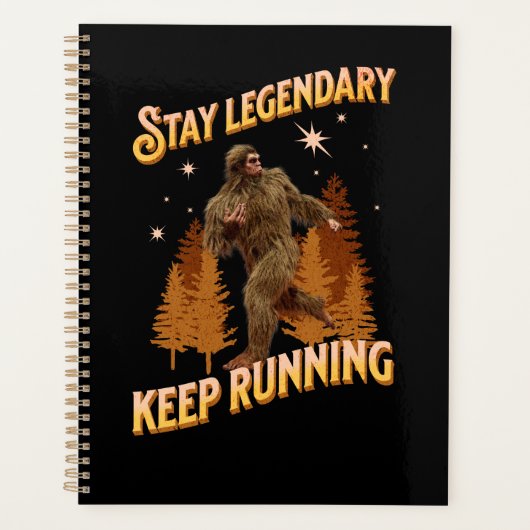 Grappige Bigfoot Hardloop Motivatie Planner (Voorkant)