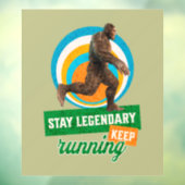 Grappige Bigfoot Hardloop Motivatie Raamsticker (Vel 3)