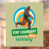 Grappige Bigfoot Hardloop Motivatie Raamsticker (Vel 2)