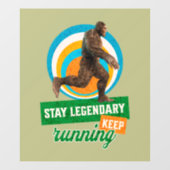 Grappige Bigfoot Hardloop Motivatie Raamsticker (Vel)