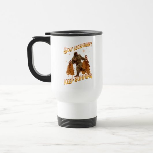 Grappige Bigfoot Hardloop Motivatie Reisbeker (Links)