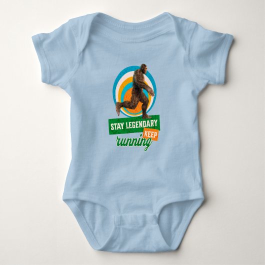 Grappige Bigfoot Hardloop Motivatie Romper (Voorkant)