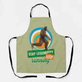 Grappige Bigfoot Hardloop Motivatie Schort (Voorkant)
