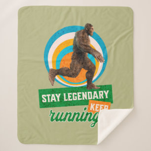 Grappige Bigfoot Hardloop Motivatie Sherpa Deken