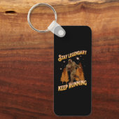 Grappige Bigfoot Hardloop Motivatie Sleutelhanger (Voorkant)