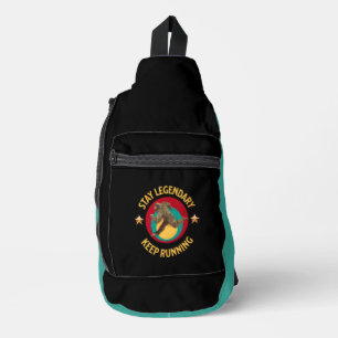Grappige Bigfoot Hardloop Motivatie Sling Bag