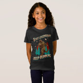 Grappige Bigfoot Hardloop Motivatie T-shirt (Voorkant volledig)