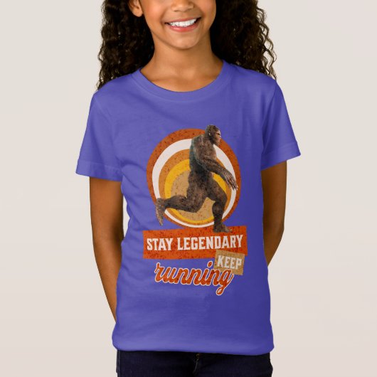 Grappige Bigfoot Hardloop Motivatie T-shirt (Voorkant)